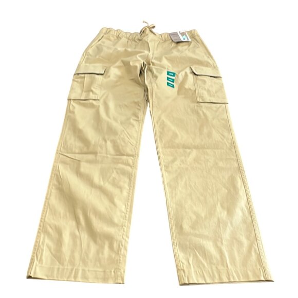 Eddie Bauer Pants Men L Tan NWT Pull On Cargo Pants Elastic Waist Drawstring - Picture 1 of 11